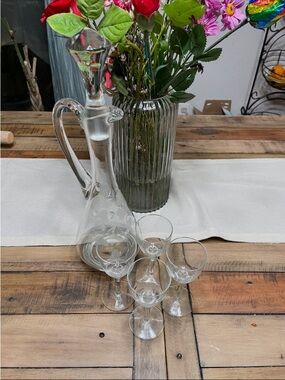 Vintage Crystal Decanter Set